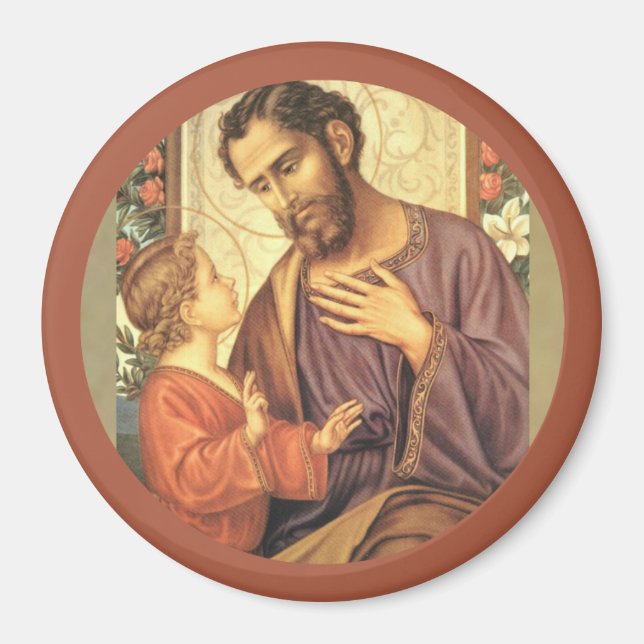 Aimant Saint Joseph avec l'enfant Jésus Lily (Devant)