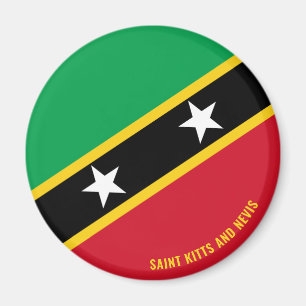 Aimant Saint Kitts and Nevis Flag Charming Patriotic Magn