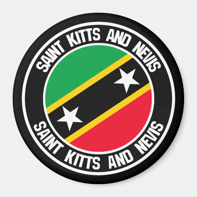 Aimant Saint Kitts and Nevis Round Emblem (Devant)