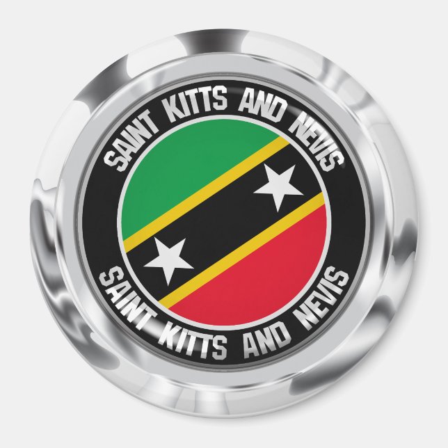 Aimant Saint Kitts and Nevis Round Emblem (Devant)