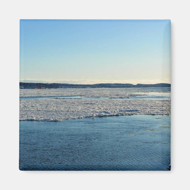 Aimant Saint-Laurent en hiver, Québec, Canada (Devant)