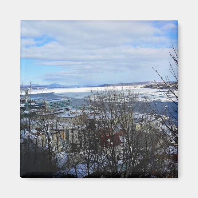 Aimant Saint-Laurent en hiver, Québec, Canada (Devant)