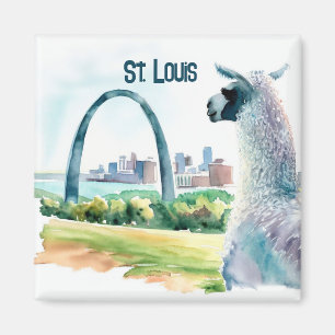 Aimant Saint Louis Arch Llama Souvenir
