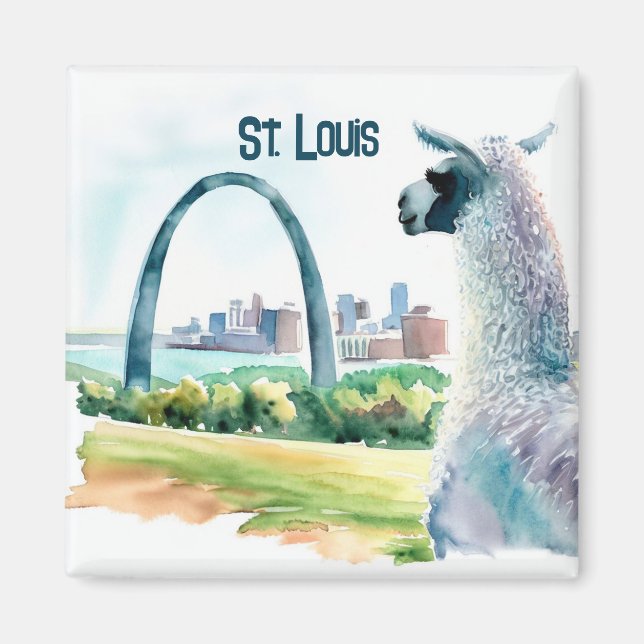 Aimant Saint Louis Arch Llama Souvenir (Devant)