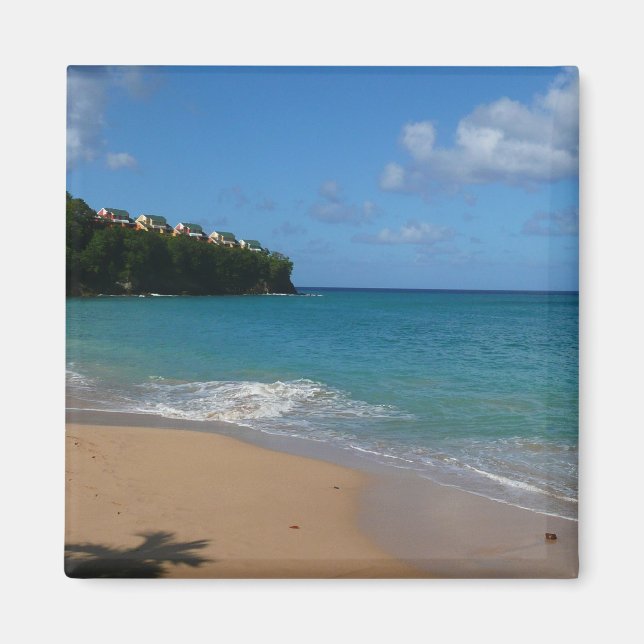Aimant Saint Lucia Beach Paysage tropical (Devant)
