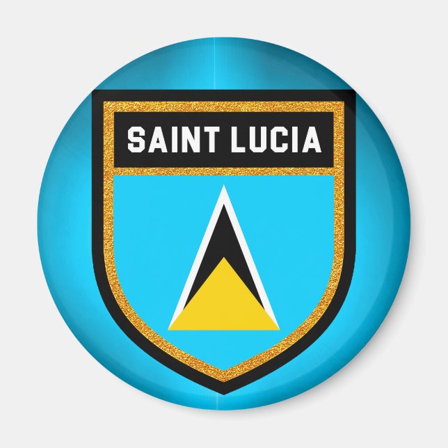 Aimant Saint Lucia Flag (Devant)