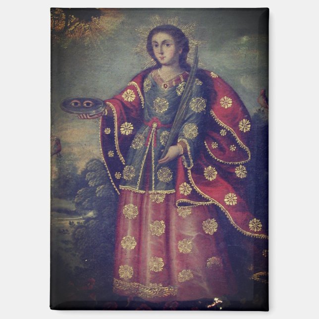 Aimant Saint Lucy dans le style de l'école Cusco (Recto)