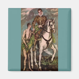 Aimant Saint Martin et le mendiant d'El Greco vers 1600
