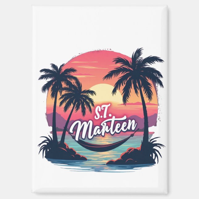 Aimant Saint-Martin Sunset | Magnet (Recto)