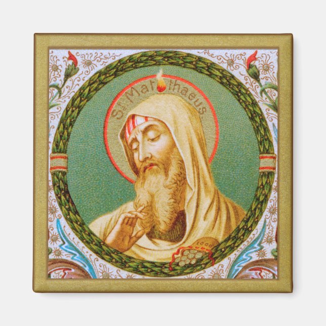 Aimant Saint Matthieu l'Apôtre (JMAS 08) Carré (Devant)