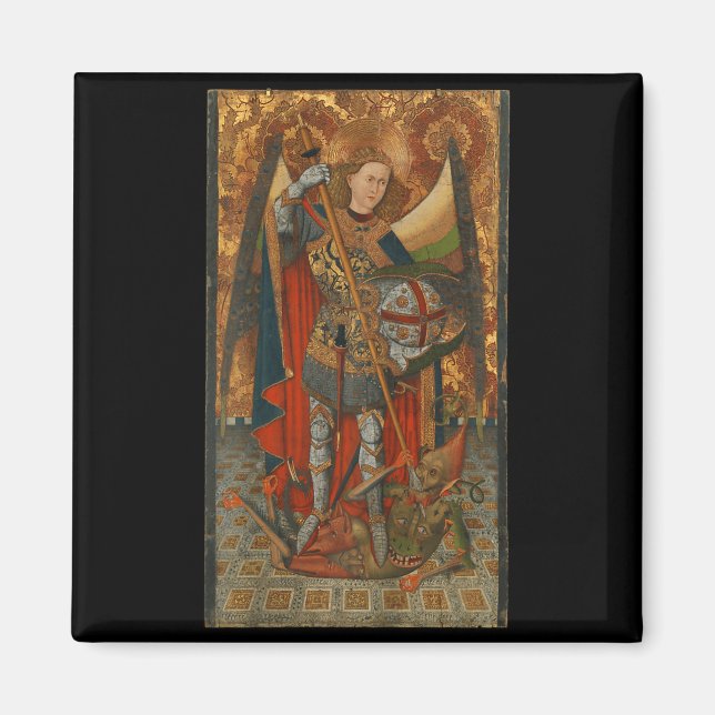 Aimant Saint Michel l'Archange défaisant Satan Christ (Devant)