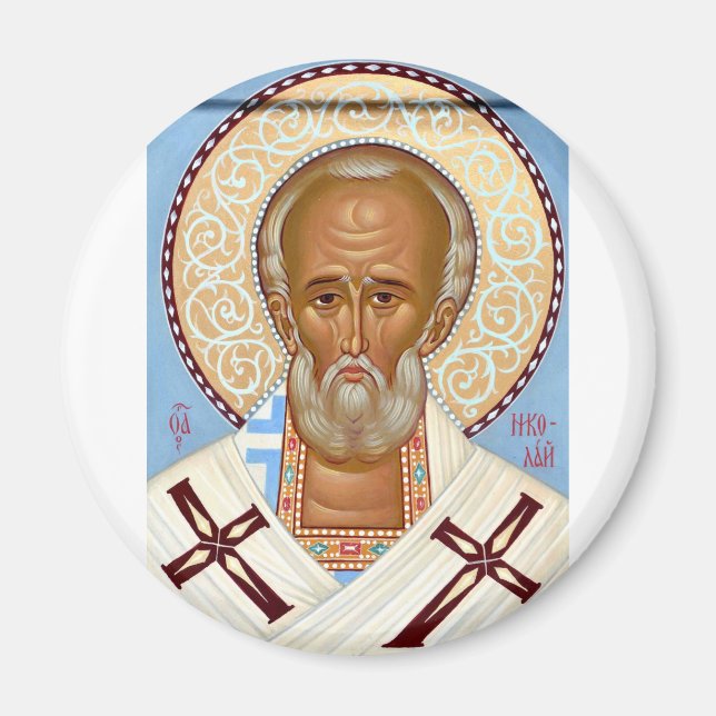 Aimant Saint Nicolas de Myre Art Orthodoxe Premium (Devant)