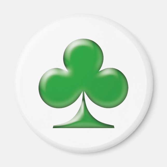 Aimant Saint Patrick's Day Irlandais Green Clover Shamroc (Devant)