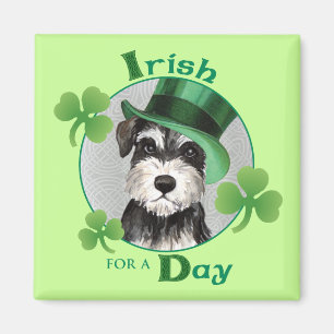 Aimant Saint Patrick's Day Miniature Schnauzer