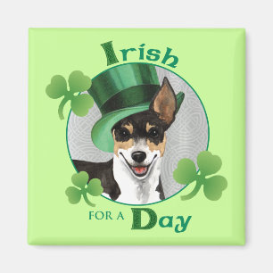 Aimant Saint Patrick's Day Rat Terrier