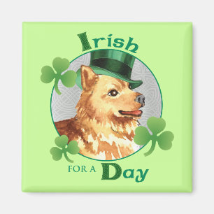 Aimant Saint Patrick's Day Spitz finlandais