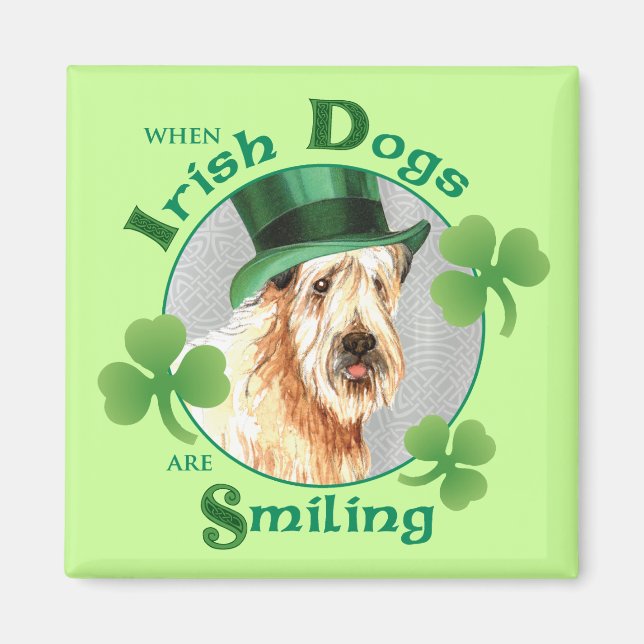 Aimant Saint Patrick's Day Wheaten Terrier (Devant)