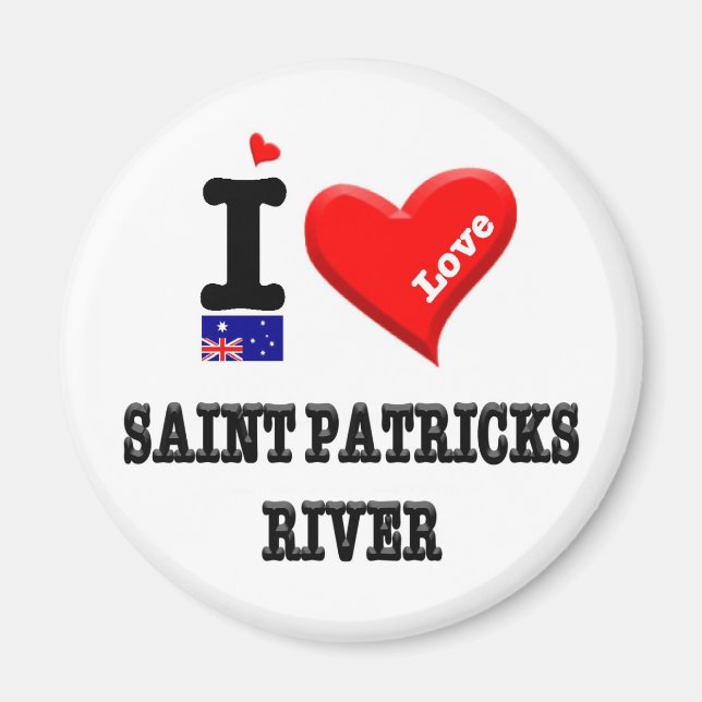 Aimant SAINT PATRICKS RIVER - I Love (Devant)
