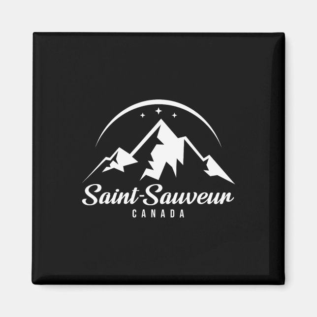 Aimant Saint-sauveur Canada Station de ski Ski Snowboardi (Devant)