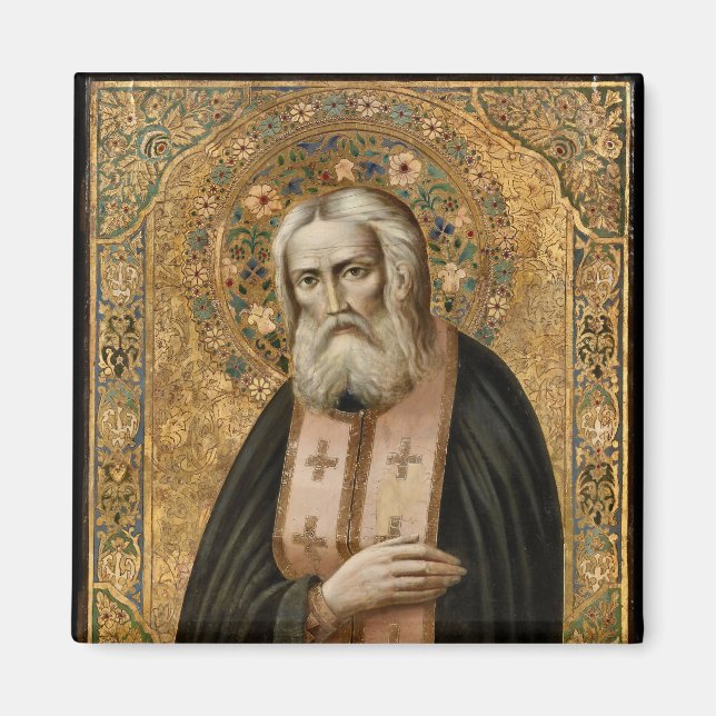 Aimant Saint Seraphim de Sarov Orthodoxe Icon (Devant)
