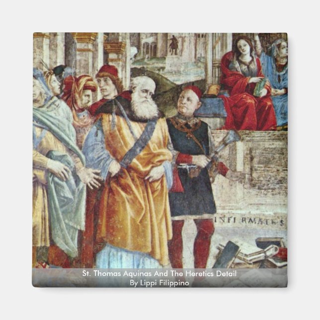Aimant Saint Thomas d'Aquin Et Les Hérétiques Détail (Devant)