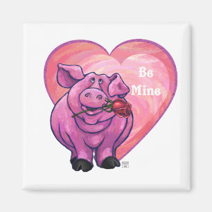 Aimant Saint Valentin au cochon