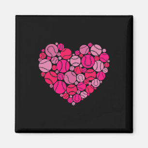 Aimant Saint Valentin Coeur Amour Baseball Hommes Femmes