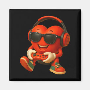 Aimant Saint-Valentin Cœur Gamer Jeux Vidéo Garçons Homme