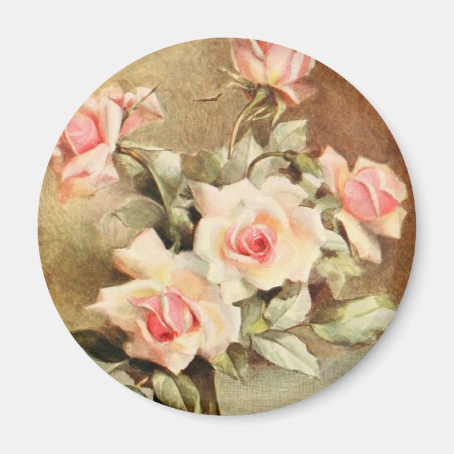 Aimant Saint-Valentin d'amour romantique Roses roses (Devant)