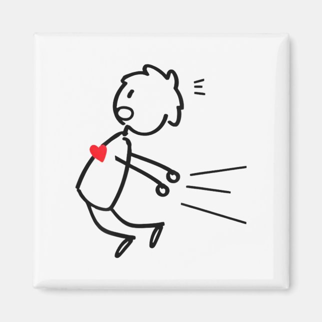 Aimant Saint-Valentin drôle couple appariés pour hommes f (Devant)