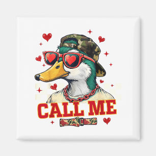 Aimant Saint Valentin drôle Garçon Chasse au Canard Appel