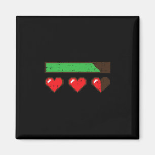 Aimant Saint-Valentin Gamer Hp Pixel Cœurs Vies Hommes Ga