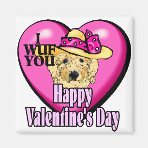 Aimant Saint Valentin Goldendoodle