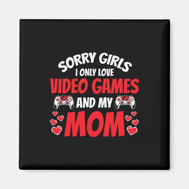 Aimant Saint-Valentin Jeux Vidéo Drôle de jeu pour garçon (Devant)