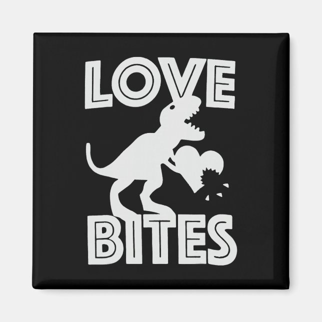 Aimant Saint-Valentin Love Bites Dinosaure  (Devant)