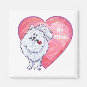 Aimant Saint Valentin Poméranie Blanche