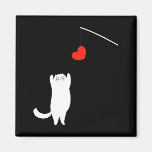 Aimant Saint-Valentin pour amateur de chats Animal Affect