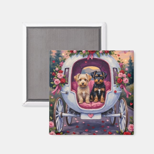 Aimant Saint-Valentin pour chien Affenpinscher (Recto/Verso)