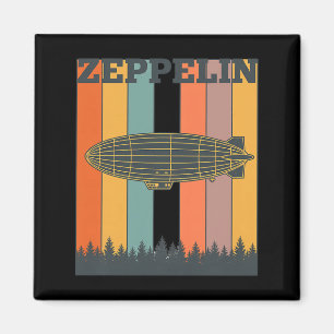 Aimant Saint-Valentin Rétro Zeppelin Dirigeable Vintage 7