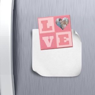 Aimant Saint-Valentin Romantique rose Love Heart Photo
