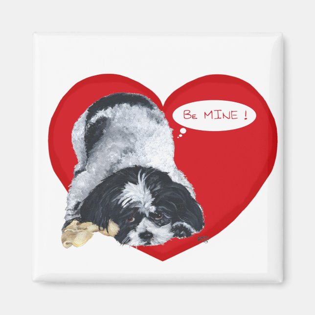 Aimant Saint-Valentin Shih Tzu (Devant)