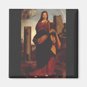 Aimant Sainte-Barbe Icône Sacrée Art Graphique