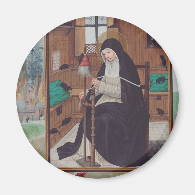 Aimant Sainte Gertrude de Helfta par Simon Bening (Devant)