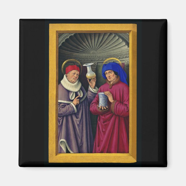 Aimant Saints Cosmas et Damian par Jean Bourdichon (Devant)