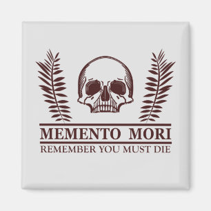 Aimant Saisir le jour Memento Mori crâne