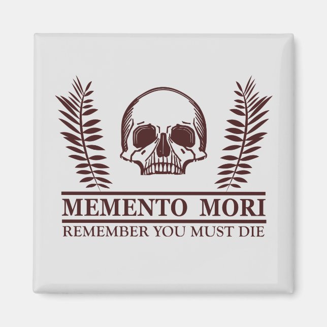 Aimant Saisir le jour Memento Mori crâne (Devant)