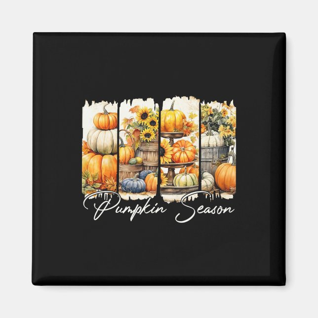Aimant Saison des citrouilles Thanksgiving Automne Vibes  (Devant)