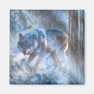 Aimant SAISON DU Loup gris DU LOUP