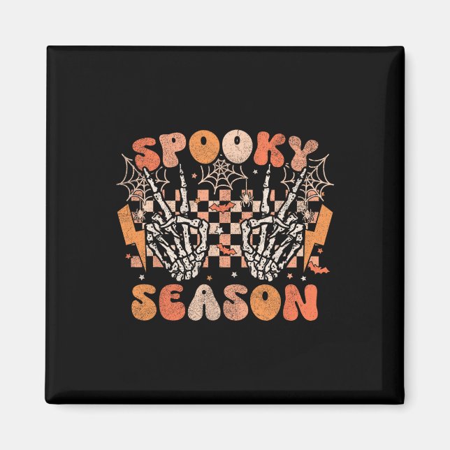 Aimant Saison éffrayante Halloween Squelette Costume Retr (Devant)