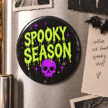 Saison Épouvantable Crâne Vert Néon Halloween